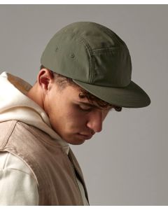 Beechfield Outdoor 5-Panel Camper Cap – Structured Flat Peak Design, Stretch Webbing Adjuster, Low Profile Clip Closure