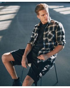 Build Your Brandit Savage Vintage Shorts – Distressed Streetwear Cotton Shorts, 2 Attached Mini Pockets, Wide Leg