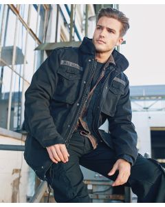 Build Your Brandit Giant Jacket – Military Inspired Field Jacket with Concealed Hood, Removable Lining, Adjustable Waist
