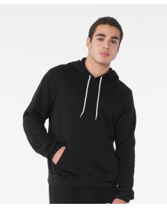 Bella+Canvas Unisex PolyCotton Fleece Pullover Hoodie – White Cord Drawstring, Unisex Fit