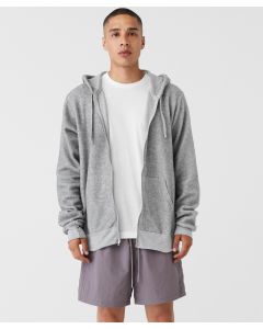 Bella+Canvas Unisex Sueded Fleece Zip Hoodie – Luxury Soft Feel with Two Tone Ribbing