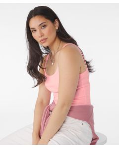 Bella+Canvas Women’s Micro Rib Tank – Stretchy, Mid Length and Thick Spaghetti Straps