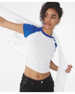 Bella+Canvas Women’s Micro Rib Raglan Baby Tee – Stretchy, Crew Neck Binding, And Mid Length