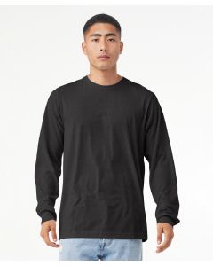 Bella+Canvas Heather CVC Long Sleeve T-Shirt – Unisex, Crew Neck, Rib Cuff