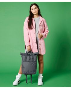 Bagbase Roll-Top Backpack – Twin Handle, Zip Pockets, Adjustable Straps