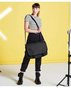 Bagbase Digital Messenger Bag – Two-Tone, Zip Compartment, Adjustable Webbing