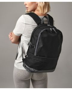Bagbase Athleisure Pro Backpack – Dual Compartment, Water-Resistant, Laptop Fit
