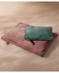 Bagbase Velvet Accessory Pouch – Gold-Tone Zip, Soft Touch, Multipurpose