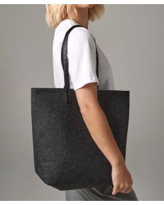 Bagbase Premium Felt Tote – Leather Look, Hand or Shoulder Carry Handles