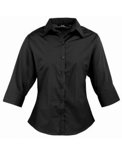 Premier Women's 3/4 Sleeve Poplin Blouse