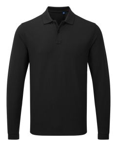 Unisex long sleeve polo shirt, powered by HeiQ Viroblock