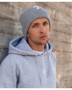  Build Your Brand Heavy Knit Beanie – Acrylic, Snug Fit, Wide Folded Band for Embroidery, One Size