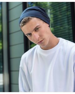 Build Your Brand Jersey Beanie Cap for Winters – Soft, Adjustable Strech Fit, Seamless Hem, Layered