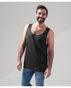 Build Your Brand Jersey Big Tank – Long Comfortable Cut, Extra-Wide Piped Neck & Armholes, Lightweight, Single Jersey