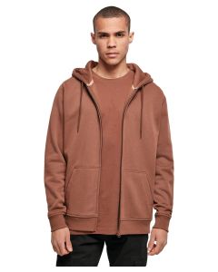 Heavy Zip Hoodie by Build Your Brand – Unisex, Brushed Fleece, Classic Urban Fit, Full-Length Zip, Kangaroo Pockets