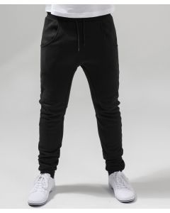 Build Your Brand Heavy Deep Crotch Sweatpants – Unisex, Brushed Fleece, Straight Loose Fit, Deep Crotch, Elastic Cuffs, Drawstring Waist, Dual Pockets