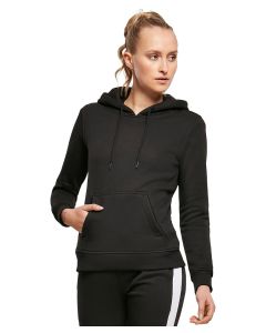 Build Your Brand Women’s Heavy Hoodie – Kangaroo Pockets, Drawcord Hood