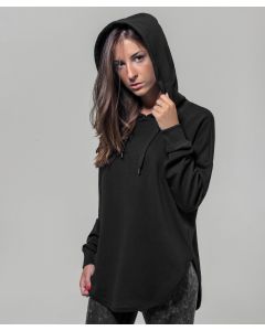 Build Your Brand Women's Oversized Hoodie – Side Split, Drawcord Hood, Rib Cuffs