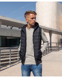 Build Your Brand Bubble Men’s Vest – Hand Pockets, Zip Front, Padded, Rib Hem