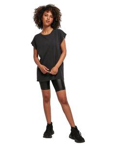 Build Your Brand Women's Acid Washed Tee – Extended Shoulder, Loose Fit