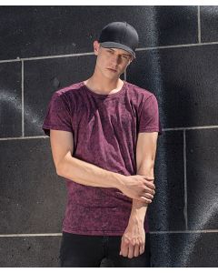 Build Your Brand Acid Washed Tee –  Classic Fit, Pigment Dye, Crew and Double Seams At The Hem with Sleeves Opening