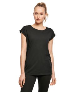 Build Your Brand Women's Organic Cotton Tee – Extended Shoulder, Short Sleeves
