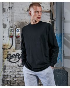 Build Your Brand Organic Tee – Pure Organic Cotton, Long Sleeve with Cuff Rib, Classic Cut