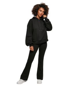  Build Your Brand Women's Organic Oversized Hoodie – Natural Fibre, Extra-wide Sleeves, Brushed Fleece