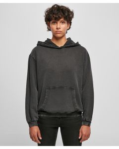 Build Your Brand Women's Acid Washed Hoodie – Oversized, Long Sleeves, Pocket