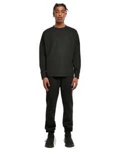 Build Your Brand Oversized Cut-On Sleeve Long Sleeve Tee – Natural Fibre, Knitted With Modern Edge & Cotton Comfort