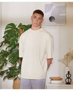 Build Your Brand Oversized Sleeve Tee – Crew Neck, Dropped Shoulder with Heavyweight Cotton Feel