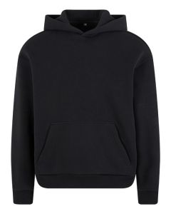 Build Your Brand Fluffy Hoodie – Plush Fabric Pullover Sweatshirt, Oversized Kangaroo Pocket, Adjustable Drawstring