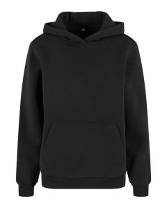 Build Your Brand Women's Fluffy Hoodie – Plush Sherpa Feel, Kangaroo Pocket, Ultra Soft Fluffy Texture, Oversized Hood