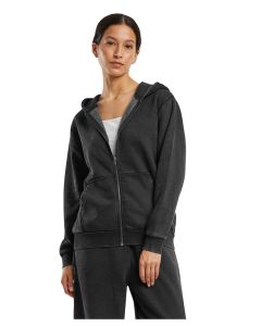 Build Your Brand Women’s Vintage Heavy Zip Hoodie – Front Pockets, Long Sleeves