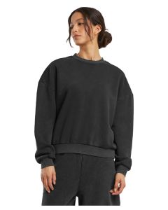 Build Your Brand Women’s Crew Neck Pullover – Vintage, Long Sleeves, Relaxed