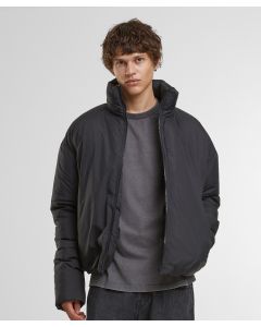 Build Your Brand Oversized Puffer Jacket – Urban Quilted Outerwear, Stand Up Collar Design, Full Length Sleeves, Uni Pattern