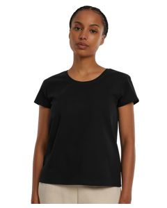 Build Your Brand Women's Sorona Regular Tee – Soft Stretch T-Shirt, Ribbed Neckline, Classic Crew Neck, Regular Fit