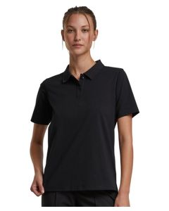Build Your Brand Women's Sorona Polo Tee – Tailored Stretch Fit, Durable Stretch Recovery, Soft Touch Finish, Moisture Wicking