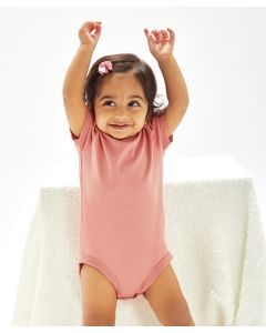 Babybugz Soft Organic Cotton Baby Bodysuit – Short Sleeves, Envelope Style Neckline
