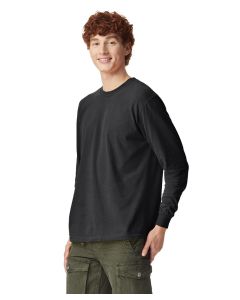 Comfort Colors Long Sleeve T-Shirt – Garment-Dyed Cotton Crew Neck Unisex Tee, Ribbed Cuffs, Relaxed Fit, Classic-Width Rib Collar