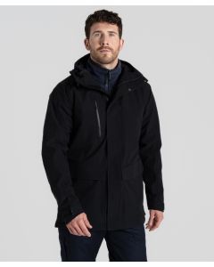 Craghoppers Expert Kiwi Pro Stretch Long Jacket – Unisex, AquaDry, EcoShield DWR, Grown-On Hood, 6 Pockets