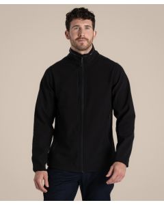 Craghoppers Expert Basecamp Softshell Jacket - Durable Workwear Layer for Trade, Striped Microfleece, Water Resistant
