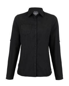 Craghoppers Expert Women’s Kiwi Long-Sleeved Shirt – Point Collar, Button Front, Slim Fit, UPF 40+, Nosi Defence