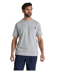 Craghoppers Expert Wakefield Pocket Workwear T-Shirt – Short Sleeves, Crew Neck, Chest Pocket, UPF 40+ Sun Protection