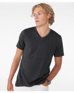 Bella+Canvas Heather CVC Short Sleeve T-Shirt – Unisex, V-Neck, Side Seam