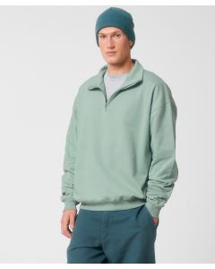 Unisex Miller Dry ¼ Zip Sweatshirt – Oversized Organic Cotton, Boxy Dry hand Feel, Neck Collar in Self Fabric, Set-in-Sleeves