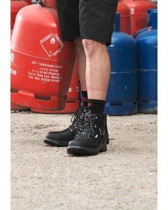 Fort Footwear Fort Knox Safety Boot - Steel Toe and Slip Resistant Sole, Steel Toe Cap, Padded Collar, Leather WRU