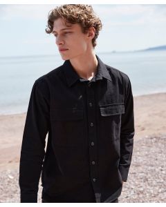 Front Row Drill Overshirt – Stylish Workwear-Inspired Layer for Everyday Use, Heavyweight, Back Yoke, Curved Hem