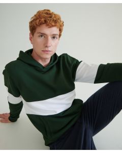 Front Row Heavyweight Panelled Hoodie - Structured Fit and Durable Finish, Two Side Welt Pockets, Two Piece Hood, Cuff