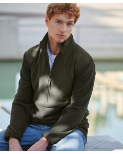 Front Row 1/2 Zip Microfleece - Pullover Warm Fleece Layer with Zip Neck, Adjustable Hem, Centre Front Zip, Two Side Pocket